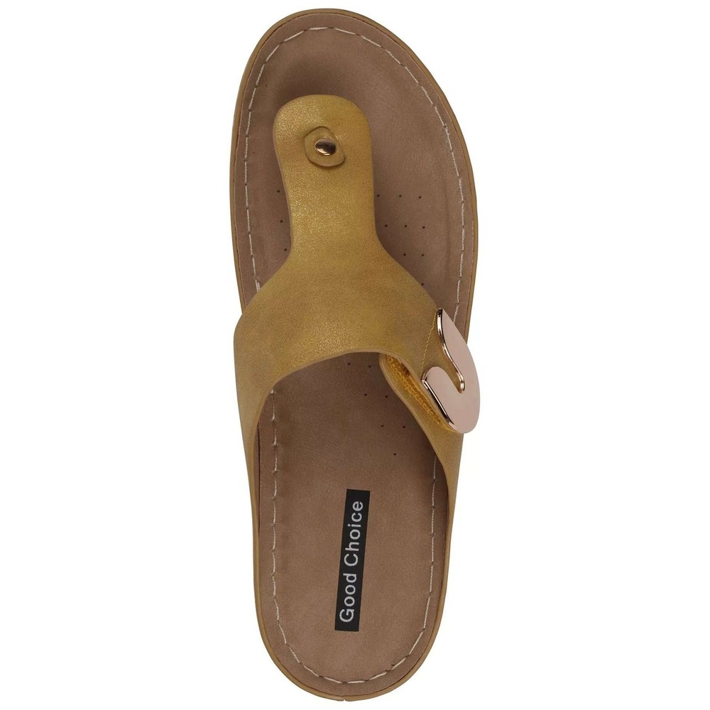 GC Shoes Women Sam Thong Sandals Size 8 Wedge New With Tags - Picture 3 of 5